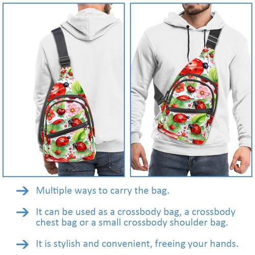 Riñonera cruzada ajustable con diseño Ladybug y Cherry 3