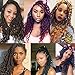 3 Packs/Lot Faux Locs Crochet Hair Braids Deep Wave Wavy Goddess Locs with Curly Ends 24 Strands/Pack Braiding Hair Synthetic Hair Extensions (3 Packs,1B)