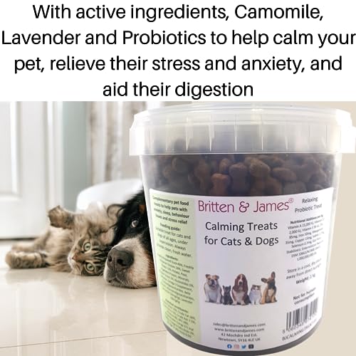 Britten and James Calming Treats for Dogs and Cats (1kg tub). 100% Natural and Healthy Grain-Free Treats for Anxiety Sleep - Image 2
