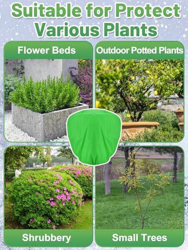 6ft Dia. Tree Covers for Winter - Thickened Plant Covers Freeze Protection with Drawstring, Antifreeze Non-woven Fabric Frost Cloths Wraps for Outdoor Shrub Bushes Tree Protectors Gardening Gifts - Thumbnail 6