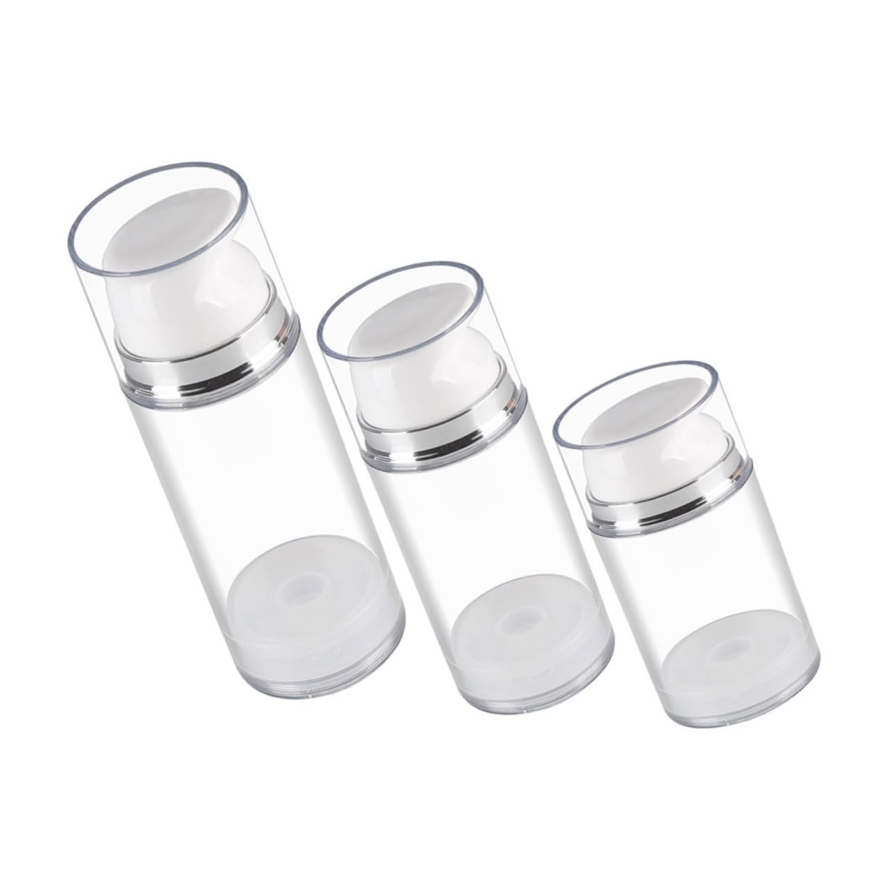 FOMIYES 15 Piezas botella de loción vacía Envase de plástico para loción Envase de plástico para manos dispensador de champú de viaje botella de loción sin aire práctica botella de crema