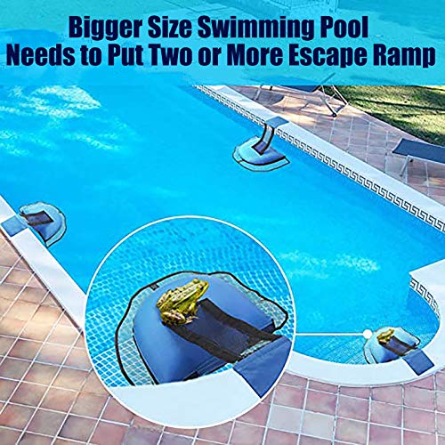 ALLADINBOX 2 Pack Animal Saving Escape Ramp for Pool, Floating Ramp Rescues, Frog Log Pad, Pool Animal Saver, Pool & Spa Accessories & Tools, Saving Critters, Frogs, Toads Animal Mice, Birds, Blue