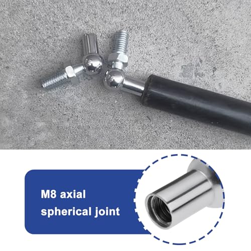 YINETTECH Axialgelenk-Kugelgelenk M8 x 1,25 DIN 71802, geeignet zum Heben, Halten, Auswuchten und Unterstützung in verschiedenen Anwendungen, Kugeldurchmesser 13 mm, 4 Stück