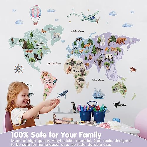 Vinilos Decorativos Mapa Animal para Niños 3 Hojas miniatura 5