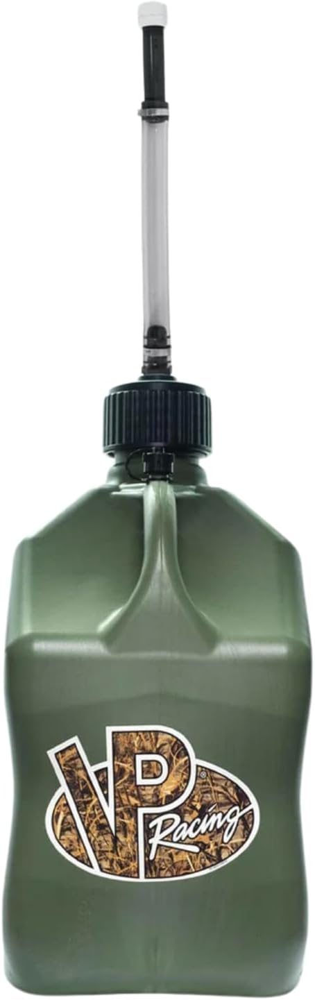 VP Racing Utility Container 5.5 Gallon - 4 Pack With 4 Deluxe Hoses and a Get Bent Hose Bender (Camo, 4 Pack)