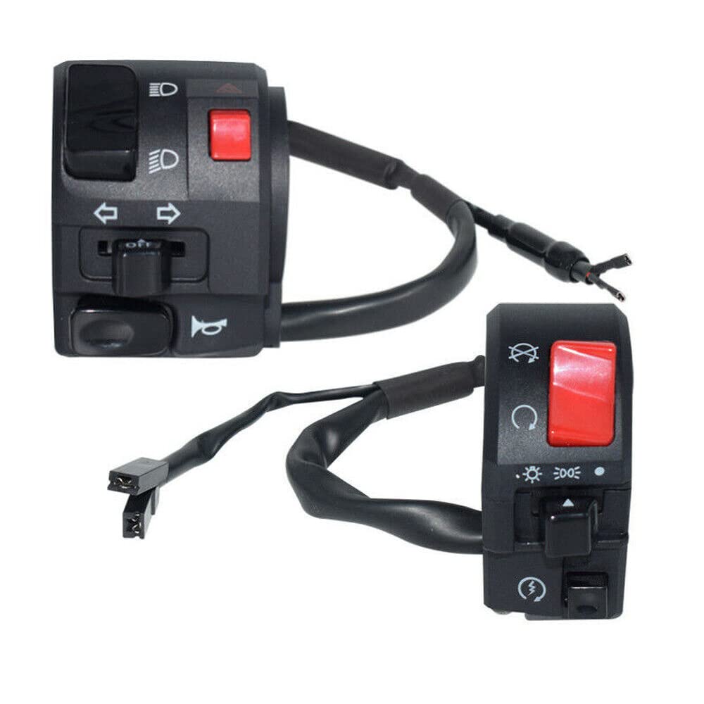 Motorcycle Handlebar Switch Universal 7/8" 22mm Hand Control Switch Turn Signal Horn Switch