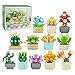 Produktbild Faittoo Sukkulenten Bonsai Bausets Kreative DIY Blumen Bonsai Spielzeug Set für Erwachsene Bauen Sie 12 Kleine Pflanzen Nicht Kompatibel mit Lego (1095 Teile)