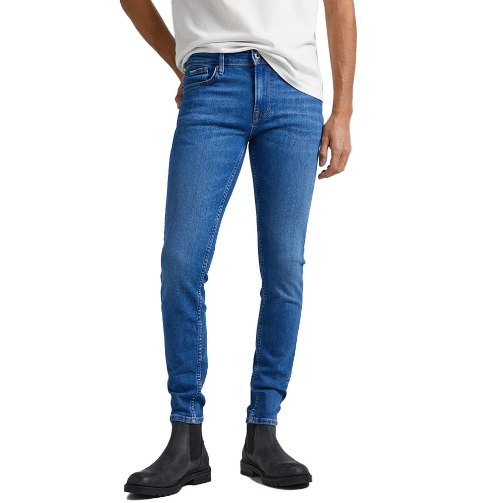 Pepe Jeans Men's Finsbury Jeans, Blue (Denim-wn7), 28W / 32L