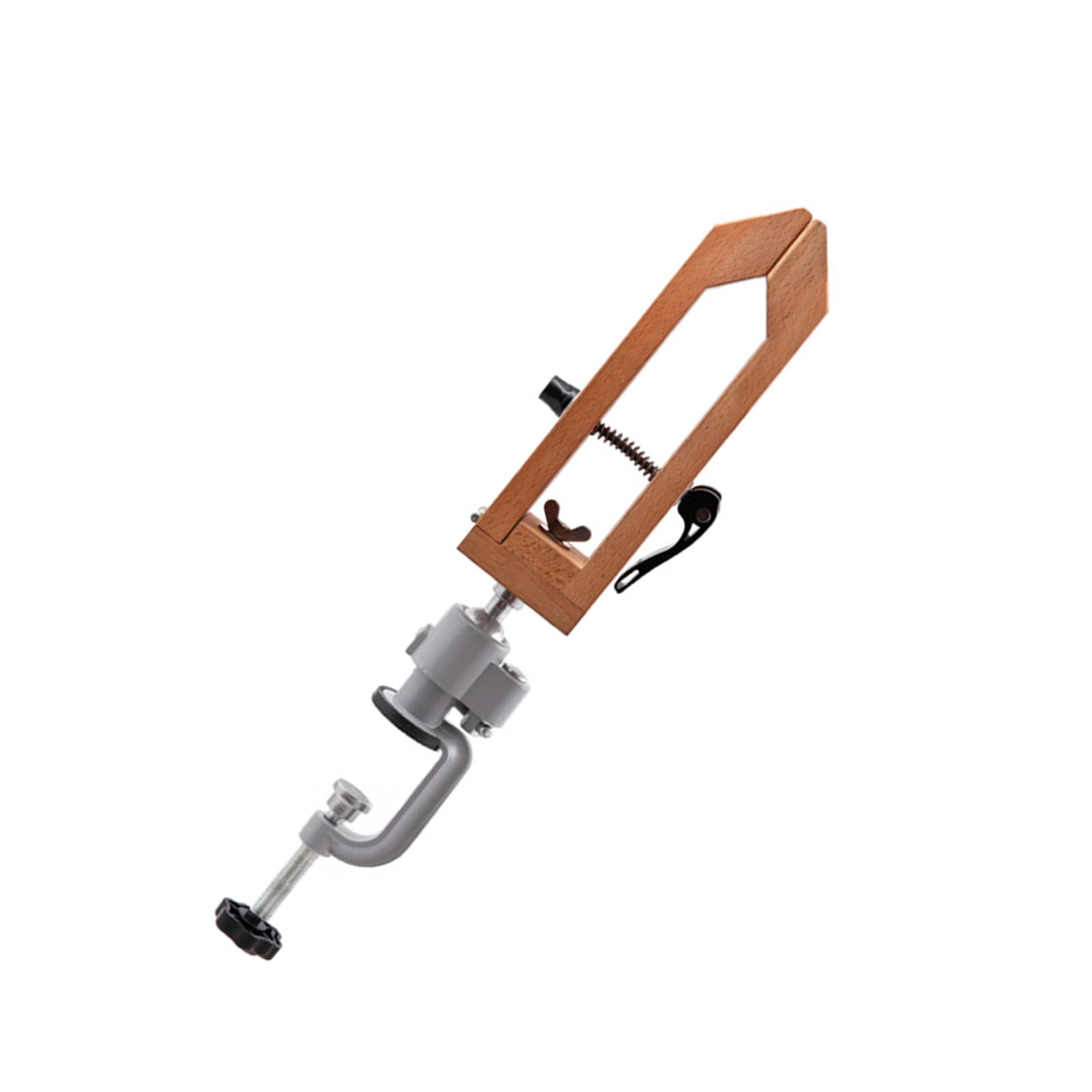 Shurhome Sewing Clamp Tool Crafted of Wood for Stitching in Crafting Portable and Sturdy Designs Ergonomic Leather Craft Clamp