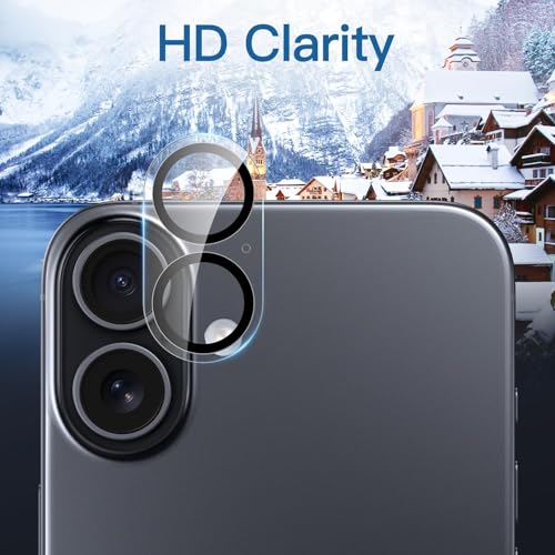 Image of PreCure Compatible for iPhone 17 Camera Lens Protector 6.3-Inch, 9H Tempered Glass, Anti-Scratch, Case-Friendly, HD Clear, Protects from Fingerprints & Scratches, Does Not Affect Night Shots