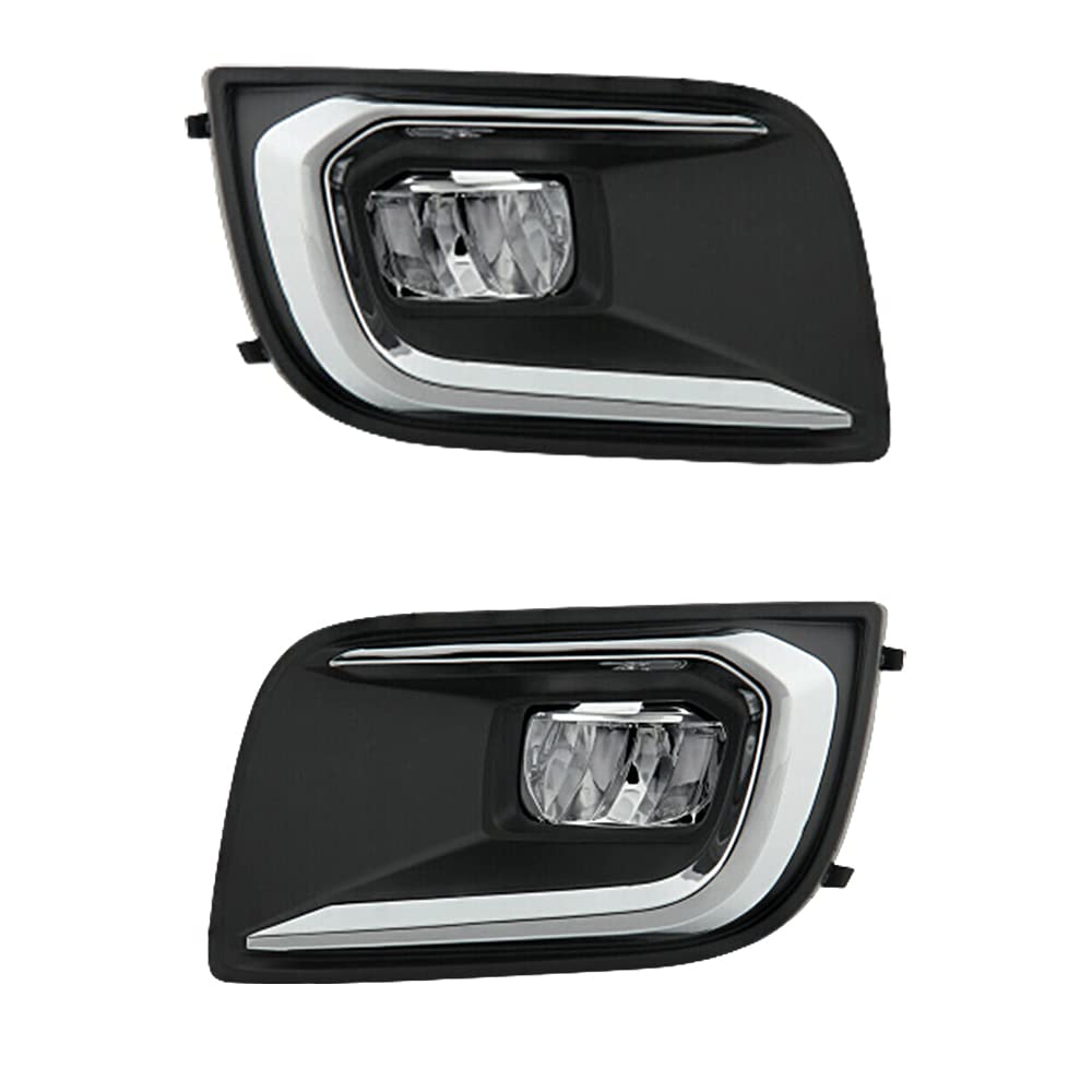 Riloer 2 szt. SMD LED przednie światła przeciwmgielne do samochodu, lewe prawe części zamienne do T0Y0TA S-equoia 2018-2020, wodoodporny zestaw wymienny o wysokiej jasności