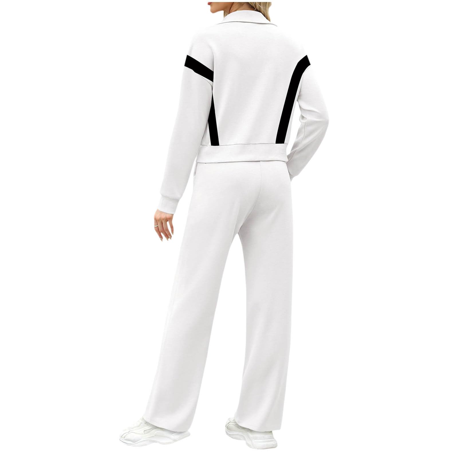 Tuta Sportiva Donna Completa 2 Pezzi Invernale in Pile Jogging Ginnastica