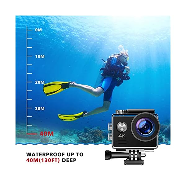 Action Cam 4K 20MP, WiFi Touchscreen Action Kamera 98FT Unterwasserkamera Schnorcheln mit EIS, 170°Weitwinkel… – Bild 8