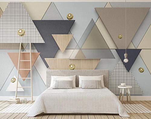 Fototapete Geometrische Nähperlen 3D Effekt Tapeten Tapete Wandbilder Wohnzimmer Schlafzimmer Dekoration Moderne Wanddeko Cover