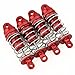 ZXYRC Aluminium Alloy Oil Shock Absorber for Tamiya TT02 TT01 M05 HPI HSP Kyosho Redcat 1/10 RC on Road Drift Racing Car (red)