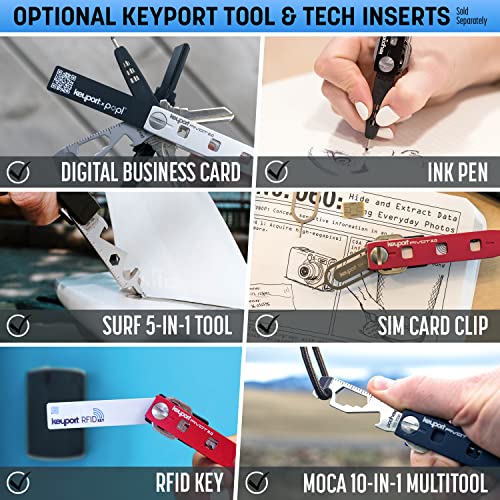 Image of Keyport Pivot 2.0 Modular Key Organizer - EDC Key Holder - Silver | 2-8 Keys & Tools | Modular Design | Anti-Rotation Lock | Lost & Found Included | 6061 Aluminum | Setup in Minutes