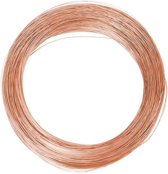 99.5% Pure Copper Wire Round Bare Copper Wire,18 Gauge Jewelry Making Beading Floral Craft Wire (Length 32.8Ft)