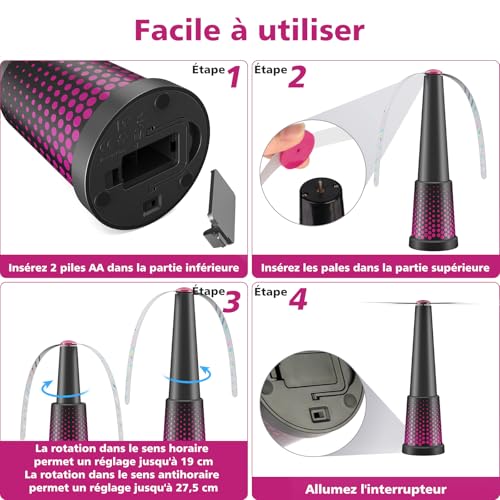 Ventilateur mouche table extérieur pliable pour restaurant et jardin - 7