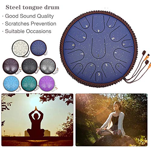 HEcSHENG 15 Notes Tambour De Langue en Acier 14 Pouces Tambour Harmonique Handpan Tambour De Réservoir Harmonique… - Les Beatles, Paul McCartney, John Lennon, RIngo Starr, George Harrison HEcSHENG 15 Notes Tambour De Langue en Acier 14 Pouces Tambour Harmonique Handpan Tambour De Réservoir Harmonique… – Image 3