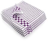 Fecido Classic Kitchen Dish Towels with Hanging Loop - Set of 4, Purple