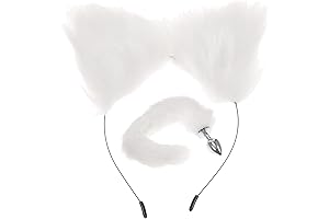 ifundom Fox Animal Costume Set: Enchanting Furry Ears and Plush Tail Plug for Unforgettable Transformations