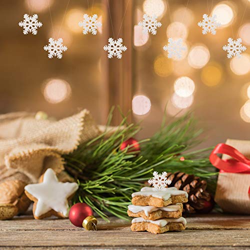 STOBOK 50Pcs Enfeites de Flocos de Neve de Natal Enfeites de Floco de Neve Artesanais Resina de Feli