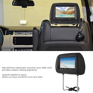 Lettore DVD per Poggiatesta per Auto, Monitor per Poggiatesta da 7 Pollici TV per Bambini Lettore DVD per Auto TV Portatile con Supporto per Poggiatesta Video 1080P