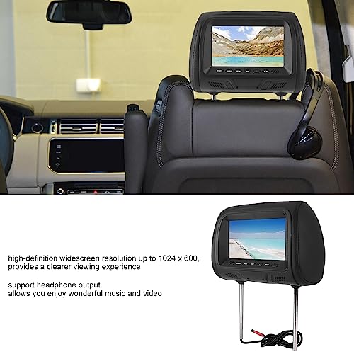 Lettore DVD per Poggiatesta per Auto, Monitor per Poggiatesta da 7 Pollici TV per Bambini Lettore DVD per Auto TV Portatile con Supporto per Poggiatesta Video 1080P