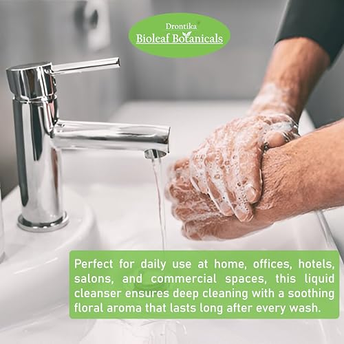 Image of BioLeaf Botanicals Ayurvedic Fresh Lemon Hand Wash Refill with Tulsi & Aloe Vera | Natural, Soap-Free, 99.89% Germ Protection | Soft, Odour-Free Hands | 100% Vegan | Herbal Hand Wash 5 Litre