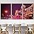 signwin 3 Piece Framed Canvas Wall Art City Illuminations Canvas Prints Home Artwork Decoration for Living Room,Bedroom - 16"x24"x3 Panels