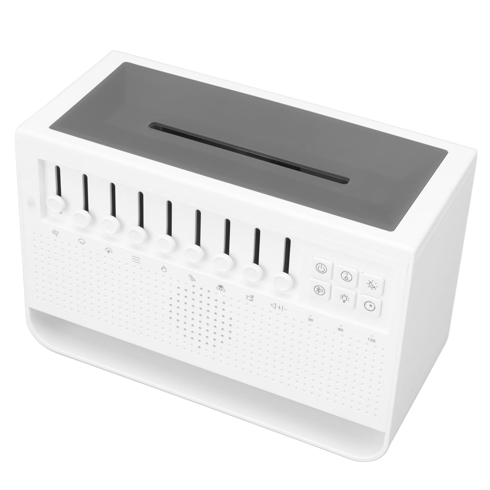 Máquina de Aromaterapia con Difusor de Llama de Ruido Blanco para Dormir, Relajación en la Oficina en Casa, Luz Nocturna USB de 200ml