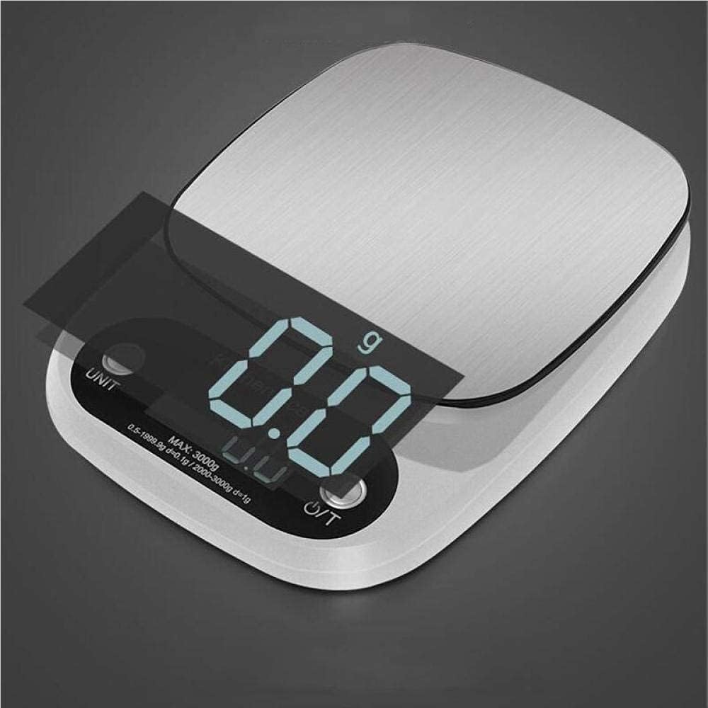 Kitchen Food Scale Non-Slip 10Kg/1G Stainless Steel Electronic Household Baking Weighing