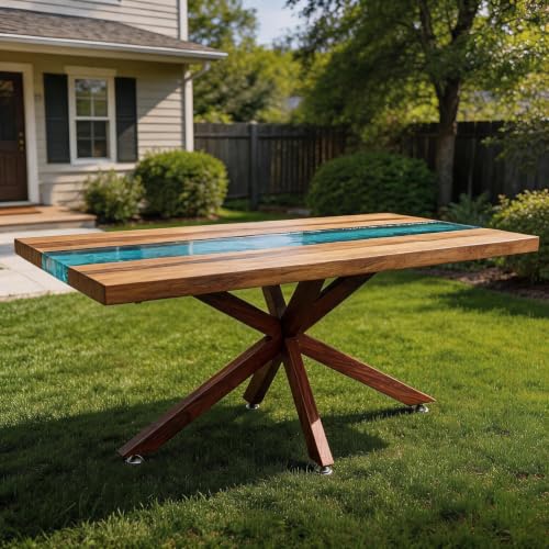 FUSHIAIPTC 28 Inch Dining Table Base, Heavy Duty Table Legs 1000 LBS Load Capacity, Modern Metal Desk Legs for Round & Oval Tops, Fits Glass Marble Wood Walnut Color