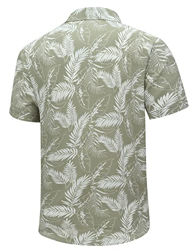 Mens Hawaiian Shirt, Short Sleeves Button Down Beach Clothing, Unisex Summer Flamingos Casual Aloha Floral Shirts4