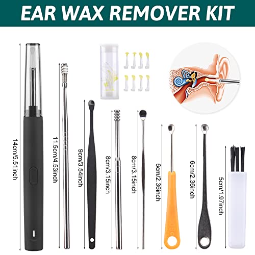 Ear Wax Removal Tool Camera, Smart Visual Ear Cleaner, 1296P Fhd Wireless Ear Otoscope With Led, Ip67 Waterproof Wifi Ear Cleaning Kit With 8 Ear Pick For Iphone, Ipad, Smart Phone #TOP3