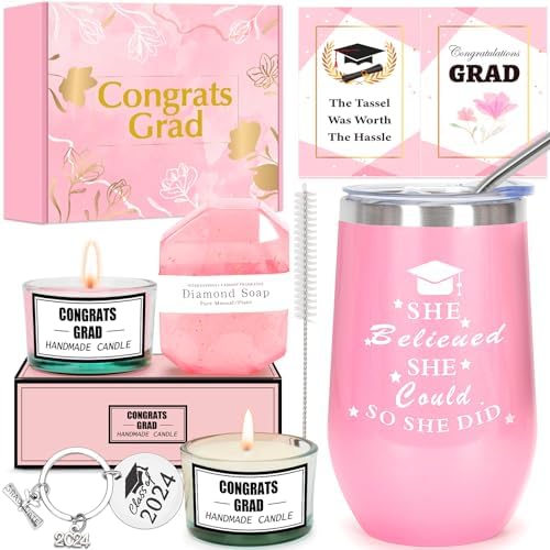 Graduation Gifts for Her 2024, Congratulations Gifts with Tumbler, She Believed She Could So She Did, College High School Graduation Gifts, Congrats Gifts for Women Girls