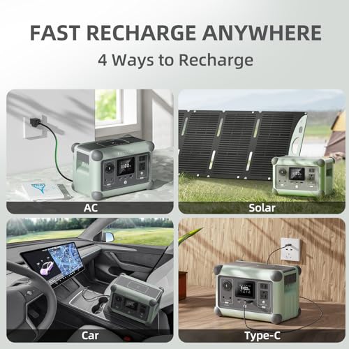 Portable Power Station OASIS 300, 249Wh Solar Generator 1.5 Hours Fast Charging LiFePO4 Battery Pack with 2x300W (600W Surge) AC Outlets for Outdoor Camping, RVs and Emergency Backup - Image 5