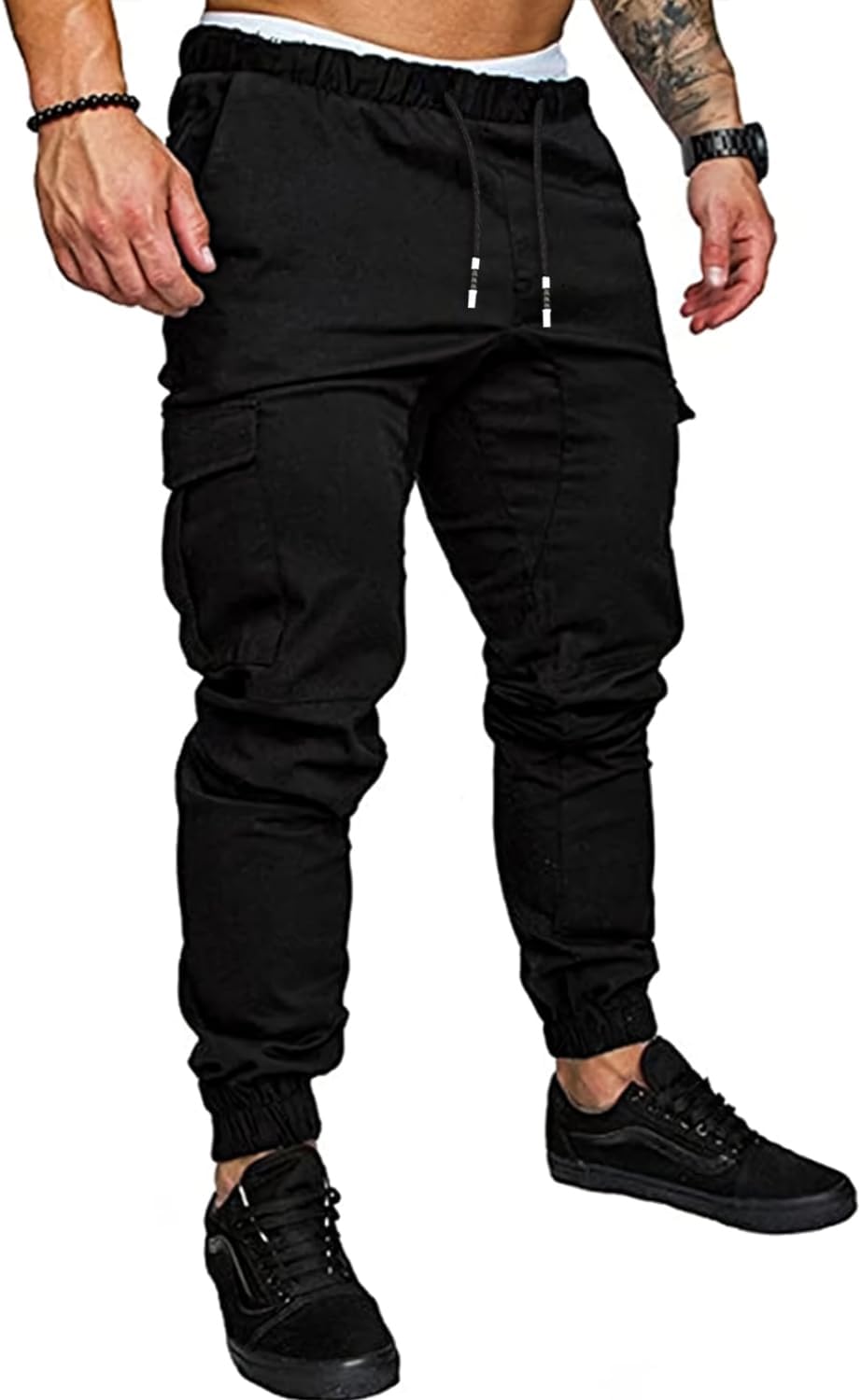 Mens Fashion Joggers Sports Pants - Cotton Cargo Pants Sweatpants Trousers Mens Long Pants