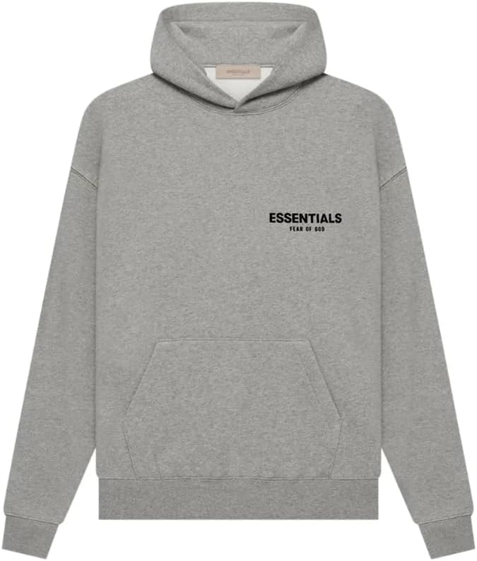 ESSENTIALS season 2022 Hoodie Unisex Pullover Hoodie, Oversized Fit (US, Alpha, Large, Dark Oatmeal)