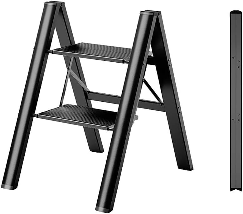 Multifunctional Folding Step Ladder - Portable Lightweight Aluminum Stool for Household, Garden & Building Work - Durable with 150K Load Capacity