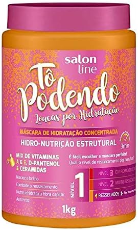 Linha Tratamento (To Podendo) Salon Line - Mascara De Hidratacao Hidro-Nutricao Estrutural Nivel 01, 1000 Gr - ({I can} Structural Hydro-Nourishment Moisturizing Mask (Level 1) Net 35.27 Oz)