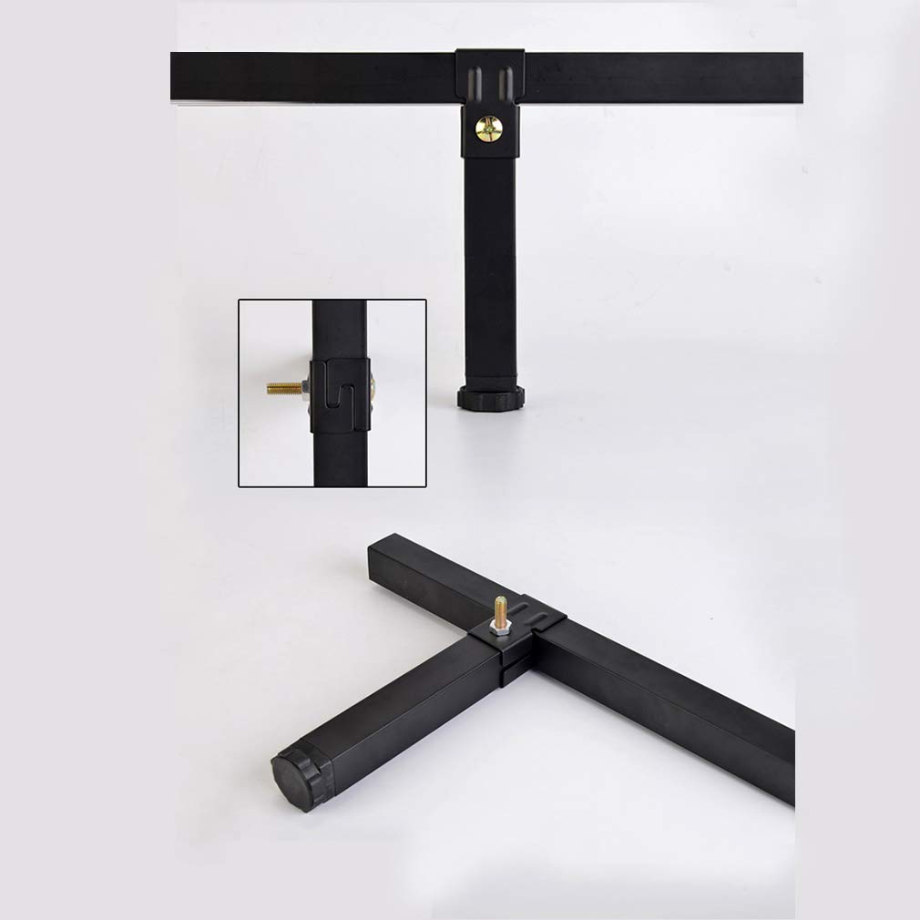 Patas Somier Graduables Patas para Muebles Regulables Patas para Somier Patas para Muebles Acero Cuadradas Pies De Apoyo De la Cama Accesorios de Armazón de Cama Pies para Muebles,Negro