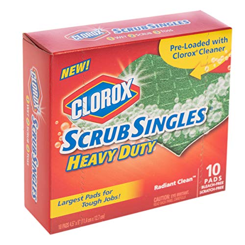 Clorox Scrub Singles Heavy Duty Scouring Pads, 10 Count
