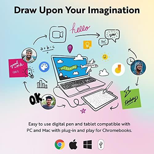 One by Wacom Drawing Tablet, Medium 10.9" x 7.4" Compact Graphics Tablet, Student Beginner Creative Pen Digital Drawing Pad for Chromebook, Mac, Windows by Wacom - Image 6
