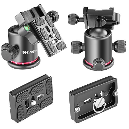 Neewer Professional Metal 360 Degree Rotating Panoramic Ball Head with 1/4 inch Quick Release Plate and Bubble Level,up to 17.6pounds/8kilograms,for Tripod,Monopod,Slider,DSLR Camera,Camcorder by NEEWER - Image 3
