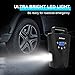 akface Tire Inflator Portable Air Compressor, Fast Inflation DC 12V 150PSI Car Tire Pump for Car Tires with Emergency LED Light LCD Display Overheat Protection Auto Shut Off Feature, Black