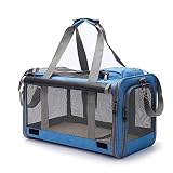 🐾【Más Práctico & Conveniente】El diseño de la persiana enrollable móvil en la parte superior de la bolsa para mascotas, los perros y gatos pueden pararse y acostarse en la parte superior, interactuar con el propietario. Con un pequeño bolsillo en la parte superior que se puede usar para guardar bocadillos para mascotas y bolsas de basura. Es adecuado para muchas ocasiones, como campamentos, caminatas, viajes en tren/automóvil/avión.