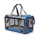 Opetdo Sac de Transport Chat Chien, Sac à Main Bandoulière Démontable Lavable Pliable Respirant pour Chat Chaton Petit Chien Lapin Animal de Compagnie (Bleu)