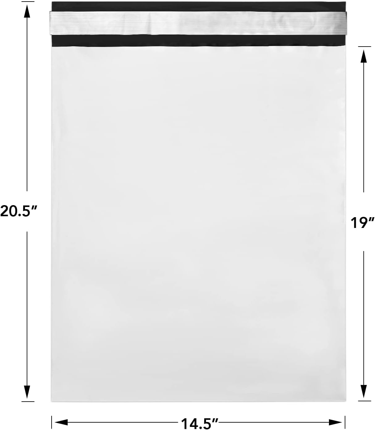 KeePack Poly Mailers 14.5x19 Inch 100 Pcs, Large Poly Mailer Bags, Shipping Envelopes with Self Seal Adhesive, Waterproof and Tear-Proof Shipping Bags for Small Business (White)