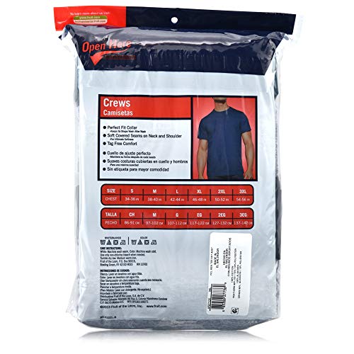 Fruit of the Loom 4 Pack Men's Crew Neck T-Shirt ,Multi Colors,XXX-Large2